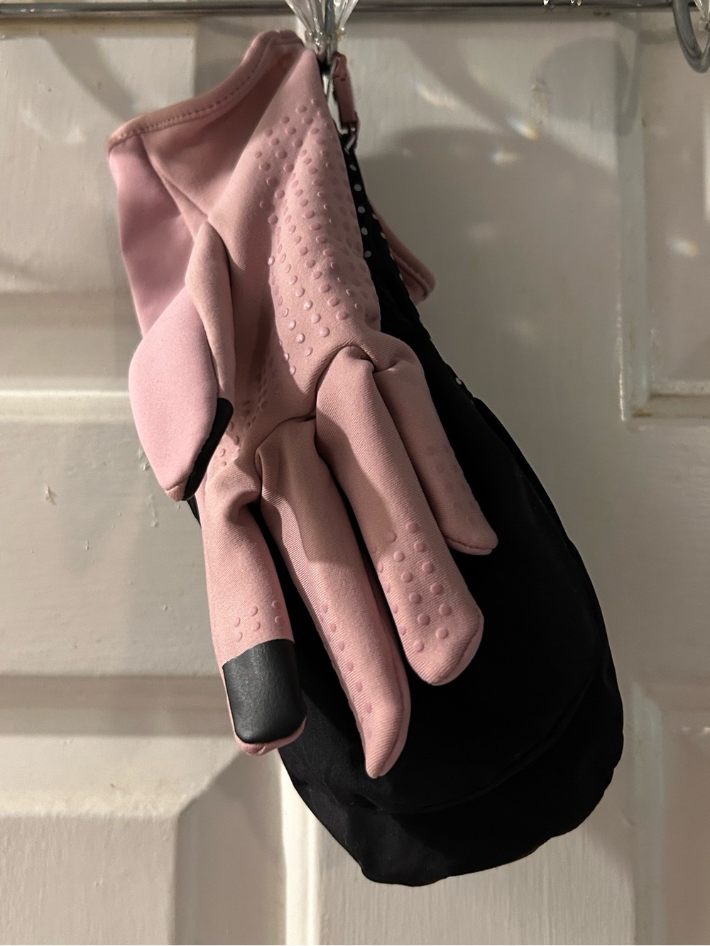 lululemon athletica Pink and Black Grip Gloves